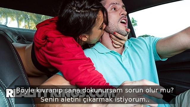 Lüks taksi çağırıp kendini siktirmeye çalışan kadın adamı taciz ediyor