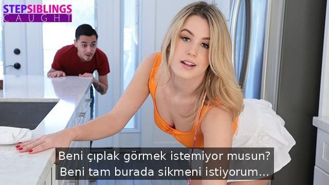 Sikiş bağımlısı üvey abla ergen kardeşini avuçlarının içine alıyor